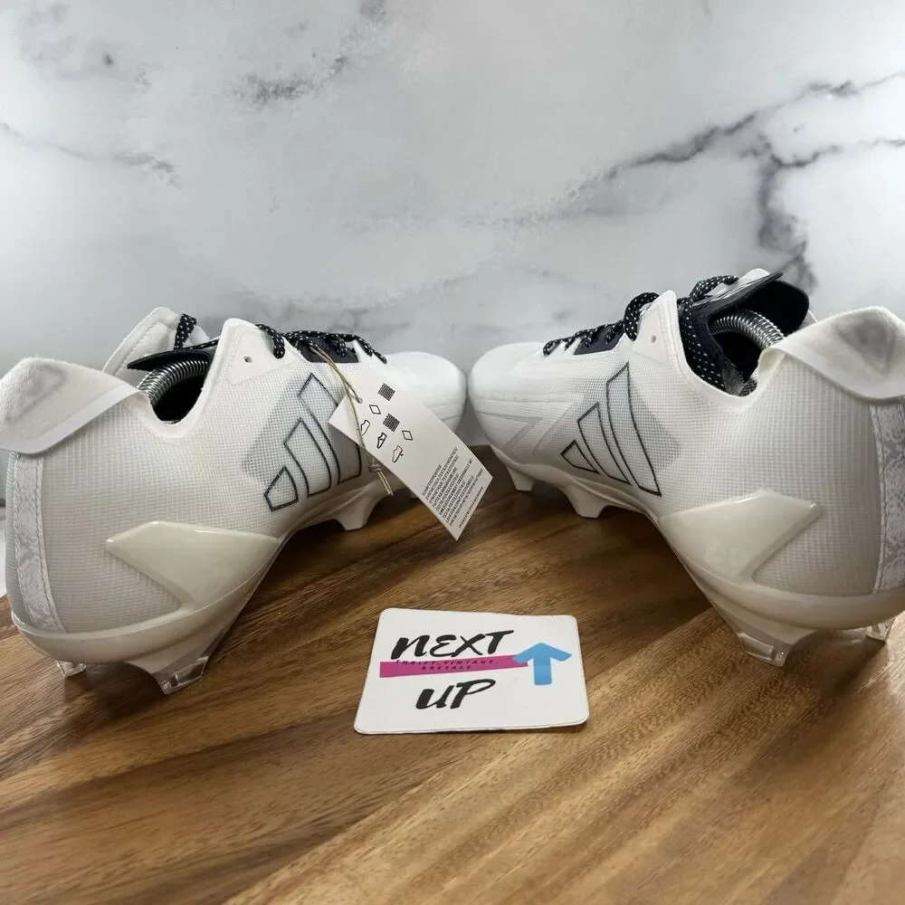 adidas Adizero Electric Football Cleats White nby Navy Blue NEW MULTIPLE SIZES